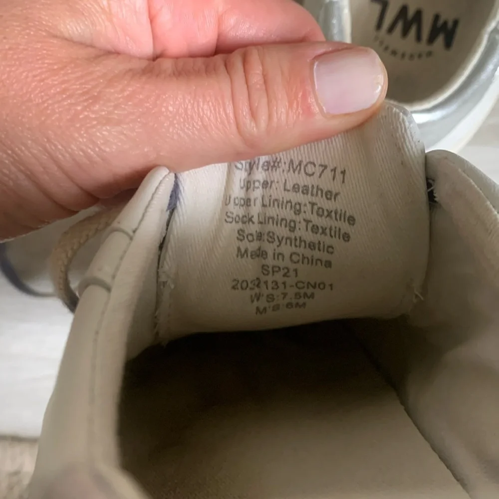MADEWELL unisex Sidewalk Low-Top Sneakers in‎ Leather Wave Edition